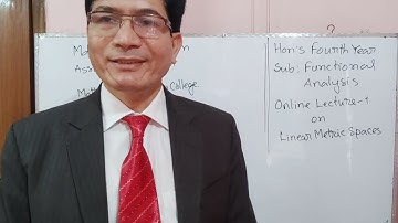 Functional Analysis, Lecture-5(rec-1)on Metric Spaces, for Hon