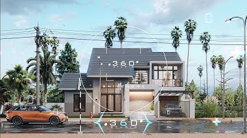 Lumion 12 Exterior walkthrough 4k | bungalow cinematic animation |  walkthrough