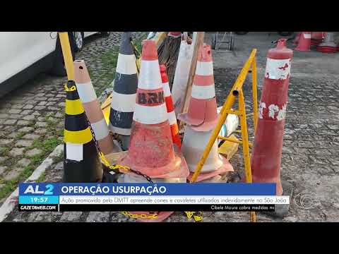 DMTT apreende 277 cones usados para reservar vagas no Jaraguá, em Maceió - 16/06/2026