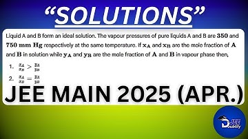JEE Main: Vapour Pressure & Raoult’s Law Question Solved in 1 Minute! ⚗️