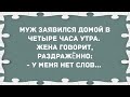 Муж заявился домой в четыре утра. Сборник Свежих Анекдотов! Юмор!