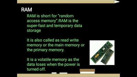 Primary memory / RAM /ROM /computer Storage media