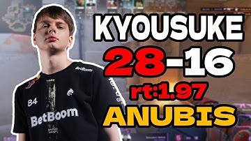 kyousuke (28-16) rt:1.97 SoloQ l EU FACEIT RANKED (anubis) | #cs2 #pov