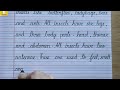 How to improve cursive handwriting  few lines on insects  calligraphy  fourlinenote english 138