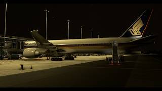 MSFS20 - PMDG B77W - Late Night Arrival Into Adelaide RW05 - RNP Approach RW05 - SIAV Group - SQ277
