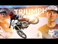  triumph en motocross  test de la tf 250 x 