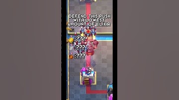 Defend this push with lowest elixir possible🥵🥶#clashroyale #fyp #clash #cr #best #viral