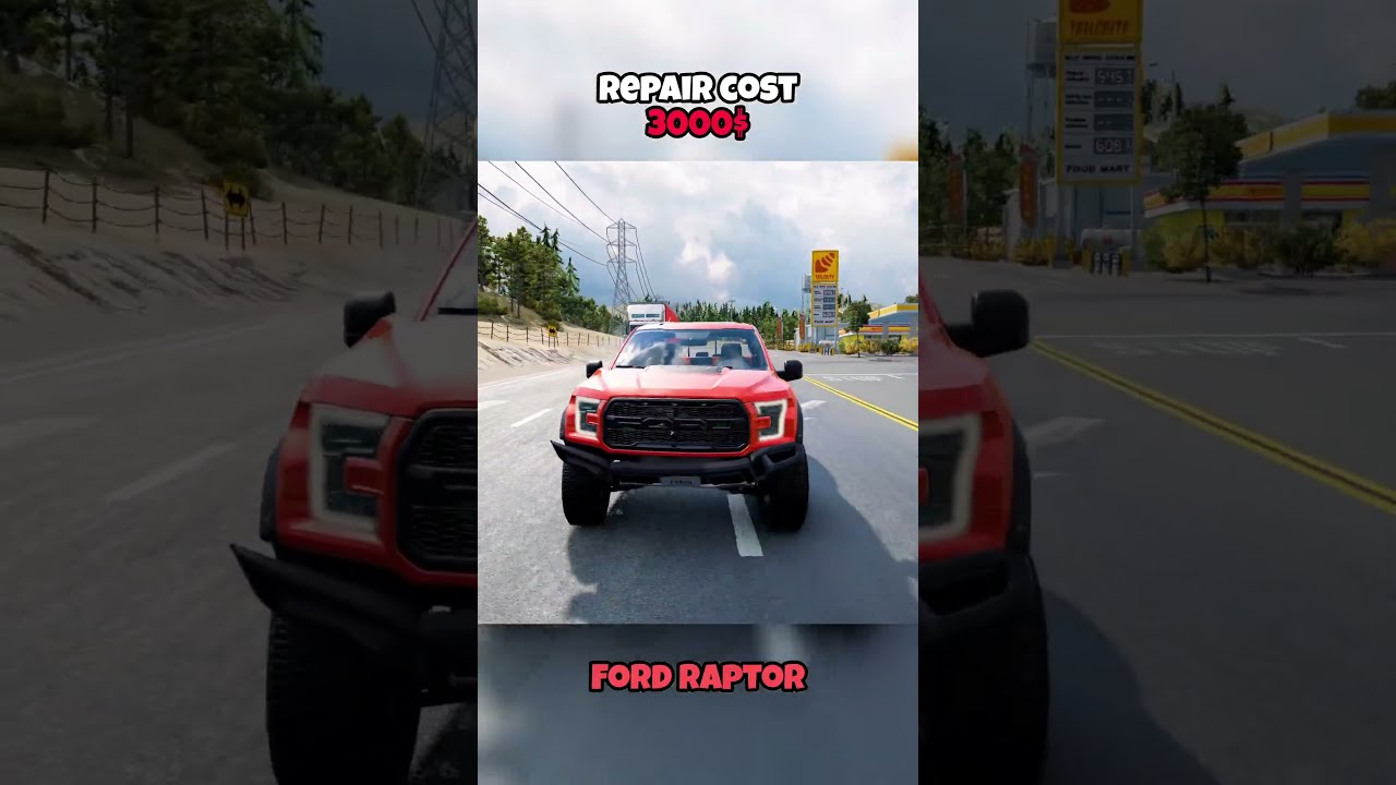 Which Car Overtakes The Truck And What Is Repair Cost Beamng Beamngdrive Game Gaming