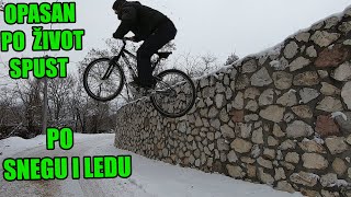 LETIM BICIKLOM PO SNEGU I LEDU SA BRDA - OSEDEĆETE OD OVE VOZNJE