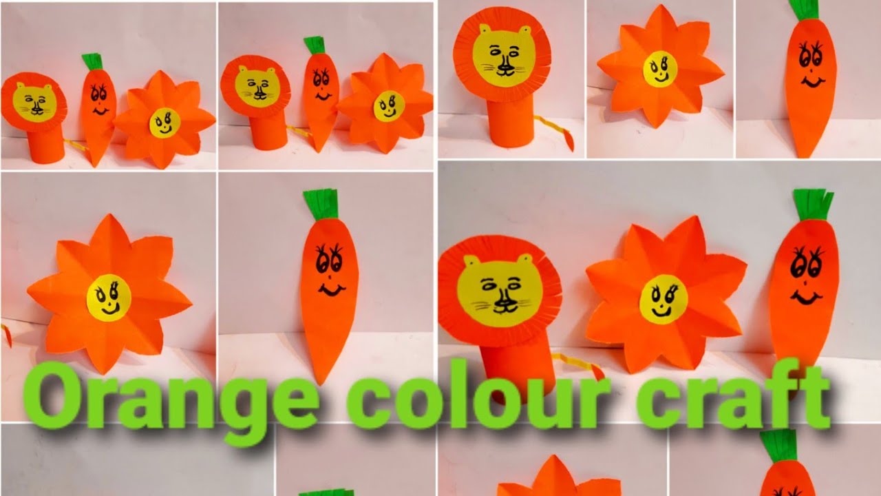 Orange Colour Craft Ideas Paper Craft Quick And Easy Craft Orange Colour Craft Ideas Paper Craft Quick And Easy Craft