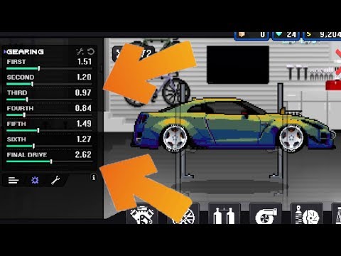 Видео: НОВАЯ НАСТРОЙКА КОРОБКИ NISSAN GT-R ➤ PIXEL CAR RACER