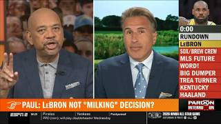 Pardon the Interruption | Wilbon on Rich Paul says there is 'no rush' on a LeBron James decision