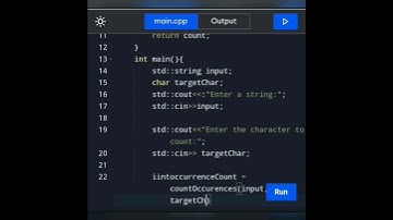 How to write a c++ program to count the number of occurrences of a given character in a string.