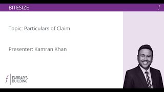 Bitesize  Claimant Pleadings  Particulars of Claim