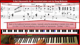 'It Ain't Necessarily So' - improvised piano solo by Doug McKenzie chords