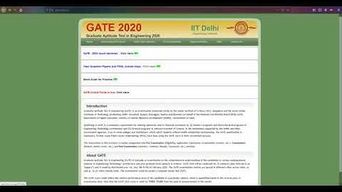 GATE 2020 FINAL Answer Keys Official link