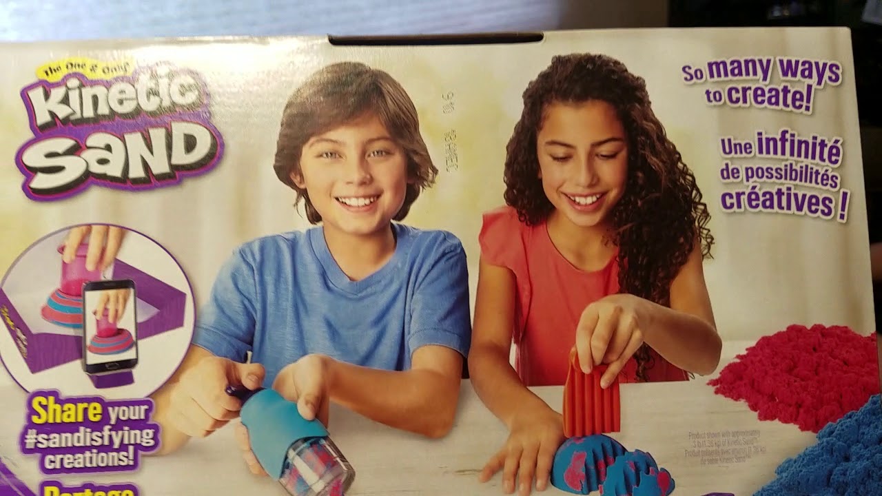 Kinetic Sand, kids Opening and Experiencing Free Play - YouTube