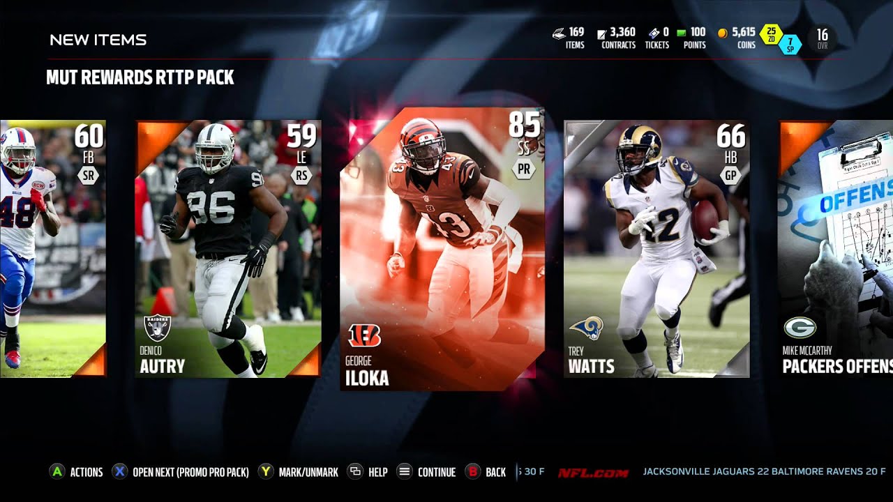 Madden16 Pack Opening/ Draft Champions update