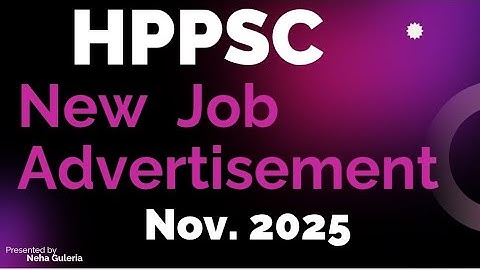 HPPSC New Notification 2025 !! #hppsc #jobs #hp #hpjobs 