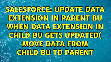 Update Data Extension in Parent BU when Data Extension in Child BU gets updated( move data from...