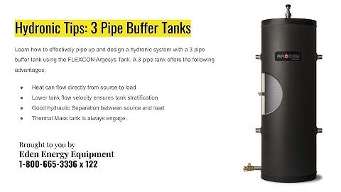 Hydronic Tips: 3 Pipe Buffer Tank Piping