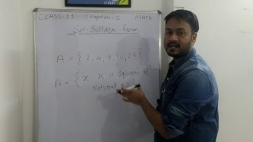Class 11 Math chapter 1 set builder form
