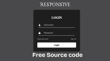 Responsive & Simple Login form using html and css only - FREE SOURCE CODE #coding #htmlcss #html