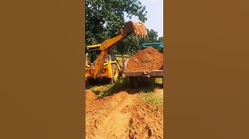 Loading of red soil in the trolley#jcb #excavator#earth #facebook #instagram jcbvideo