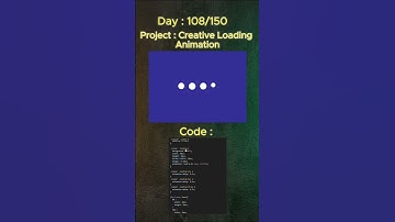 Creative Loading Animation Tutorial: HTML, CSS, and JavaScript #coding #learnwebdev