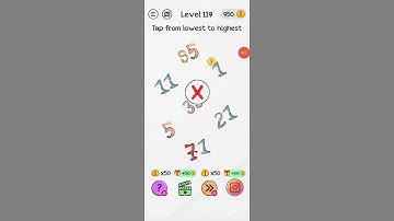 Braindom Level 119 Tap from lowest to highest walkthrough