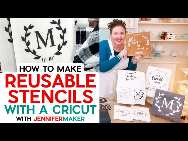 Make a Reusable Stencil with Cricut & Apply to Wood Signs & Towels! - YouTube make-a-reusable-stencil-with-cricut-apply-to-wood-signs-towels-youtube