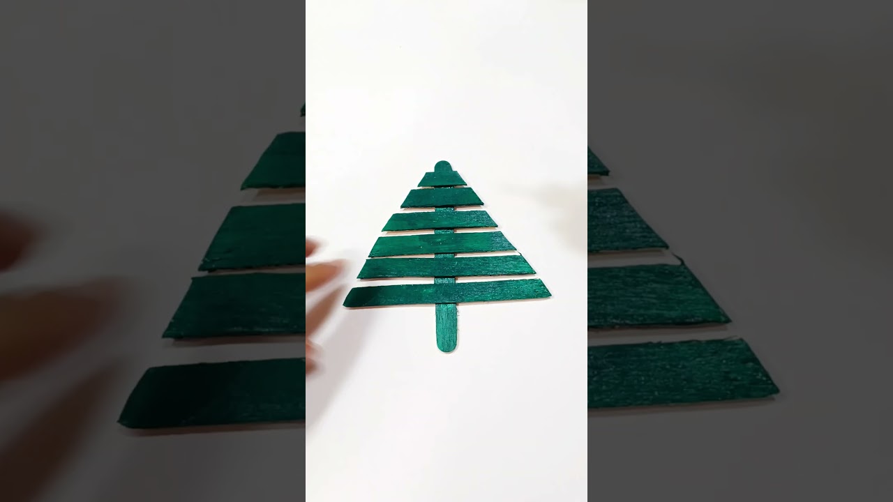 DIY ice cream stick Christmas tree 🎄