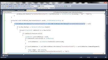 How to include sort arrows when sorting an asp.net gridview control - Part 49