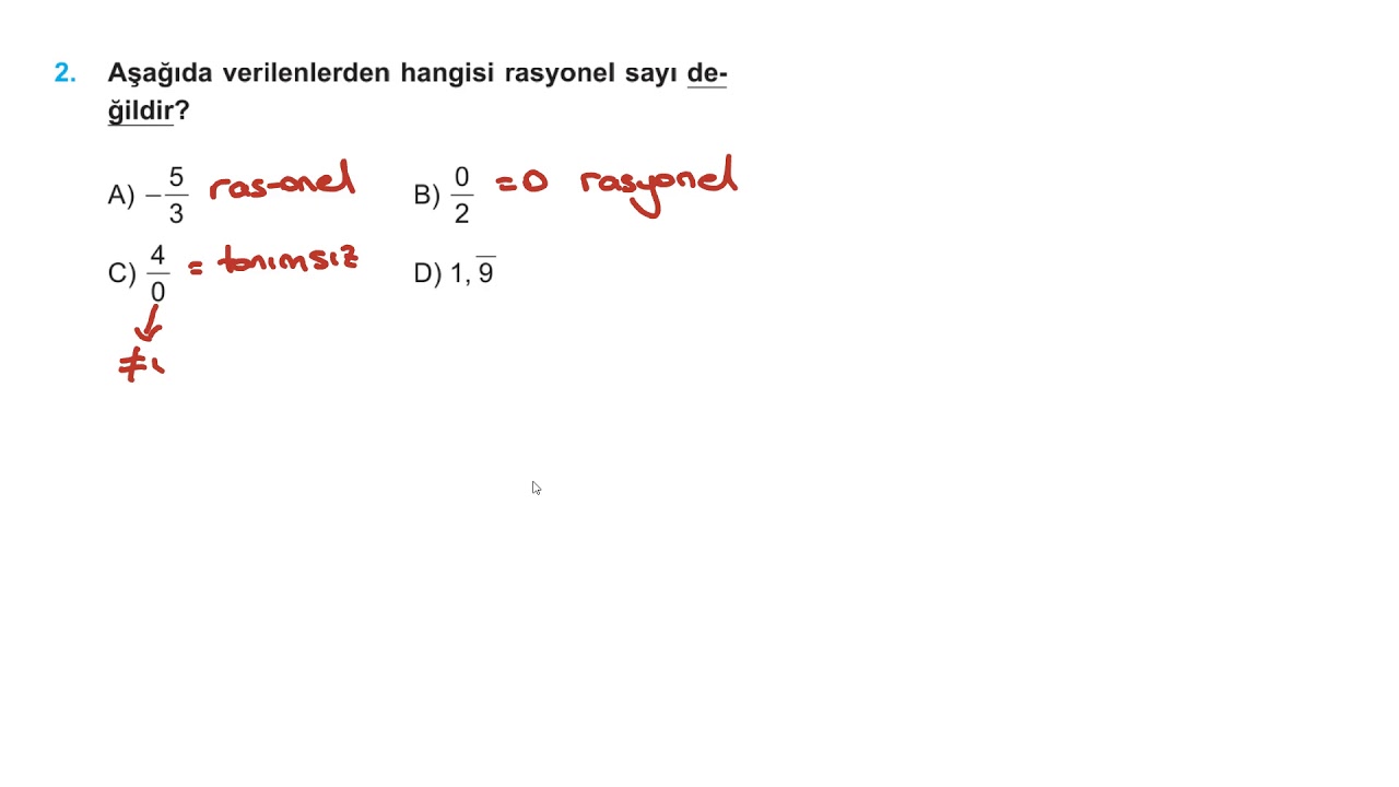 8.Sınıf – Kareköklü İfadeler Kazanım Testi 28 - 2. Soru - YouTube