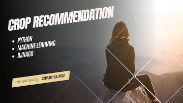 Crop Recommendation Using Machine Learning Python Django