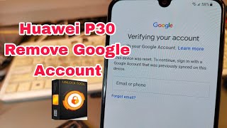 Huawei P30 (ELE-L29, ELE-L09), Remove Google Account, Bypass FRP. Modified USB cable and Unlocktool.