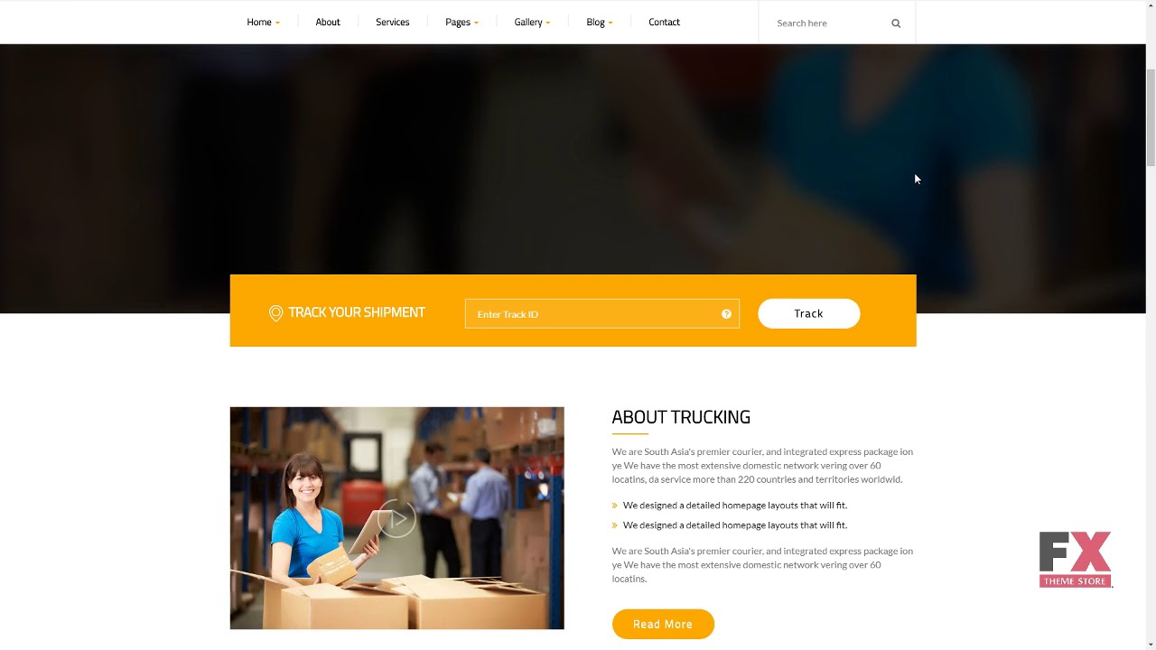 Trucking - Logistics and Transportation HTML Website Template TMT Lan