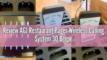 Review AGJ Restaurant Pager Wireless Calling System 30 Beepers Guest Customer Queue Pagers for Food