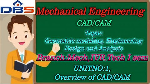 Geometric Modeling | Engineering Design and Analysis | CAD/CAM | Mechanical Engineering | DBS Talks