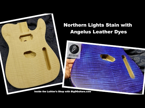 1 Guitar Body - 6 Different Color Stains with Angelus Leather Dyes 