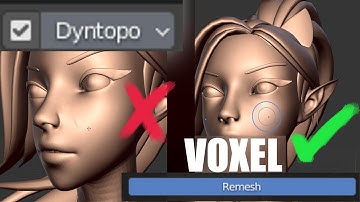 Dyntopo or Voxel Remesh which one to use for sculpting ! Blender !
