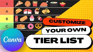 How to Easily Create a Custom TIER LIST in Minutes Using Canva (Free Templates)