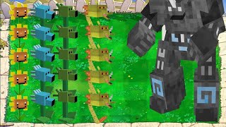Plants vs Zombies All Pea Minecraft vs 99 ZOmbie Minecraft screenshot 4