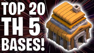 TOP 20 TH5 BASES!! HYBRID/WAR/TROPHY BASES - WITH LINKS - Clash of Clans 2020
