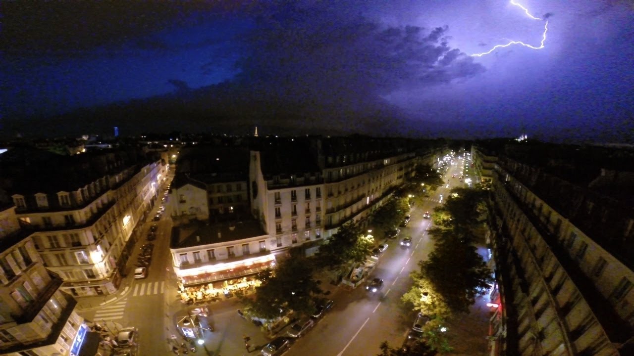 Massive Lightning Storm over Paris.... Drone captures the action YouTube Massive Lightning Storm over Paris.... Drone captures the action YouTube