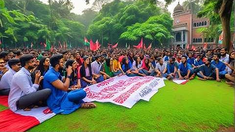 আন্দোলনে ছাত্রদের বিক্ষোভ।  বিস্ময় কোটা আন্দোলন