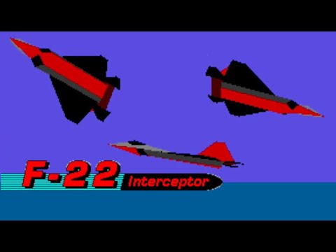 Real-Time 3D Flight Sim on Genesis: F-22 Interceptor
