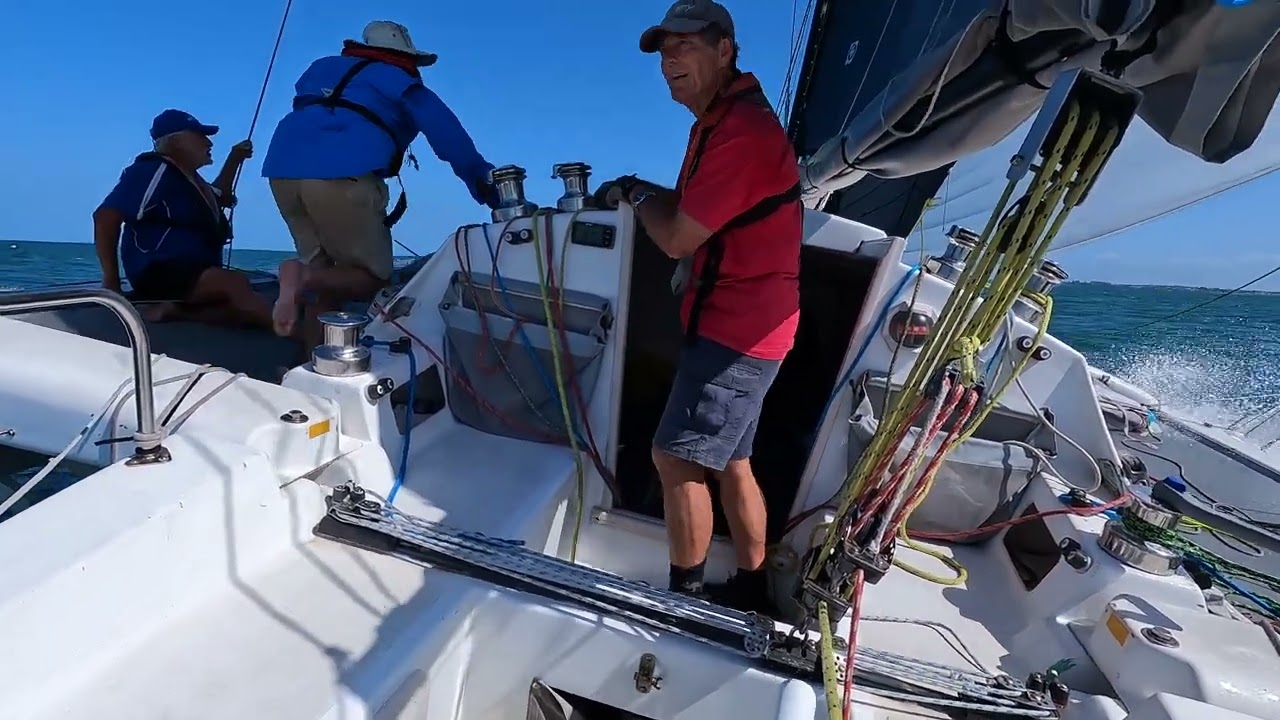 Prophecy Trimaran - - Sailing Wilparina II raw footage - except for expletive edits!