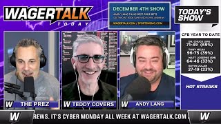 Daily Free Sports Picks | NFL Prop Bets and Bookmaker Chris Andrews on WagerTalk Today | Dec. 4 screenshot 5