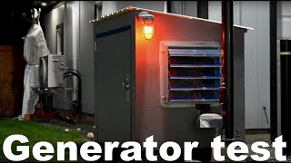 Testing my backup generator night time power outage test
